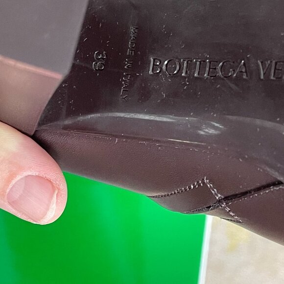 BOTTEGA VENETA 677272 Women's Tall Brown Leather heeled Boots Shoes, $1750 New - Picture 5 of 15